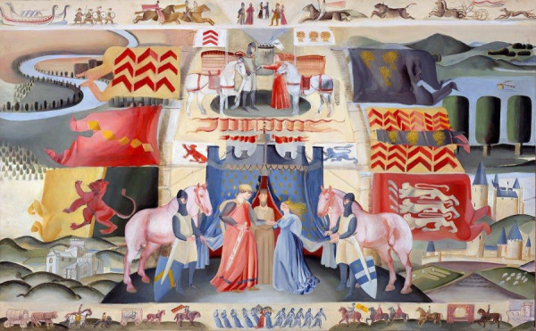 The marriage of Isabel de Clare and William Marshal, from the Ros Tapestry